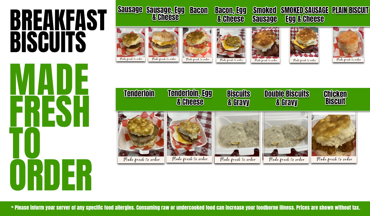 BREAKFAST - MENU - TELEVISION 1 no prices